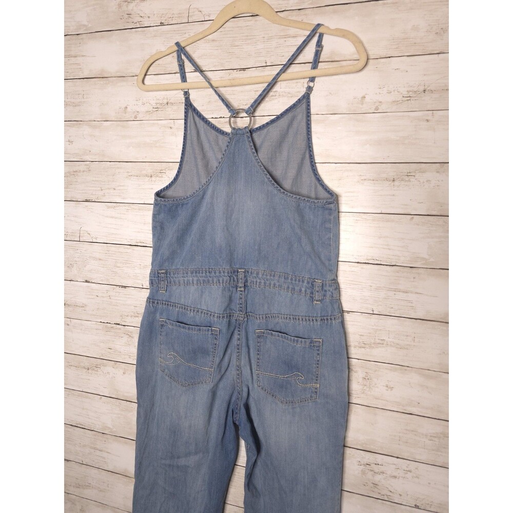 Roxy Overalls Womens Size Small Light Wash Blue Jeans Retro Romper Bib Denim - Picture 5 of 14